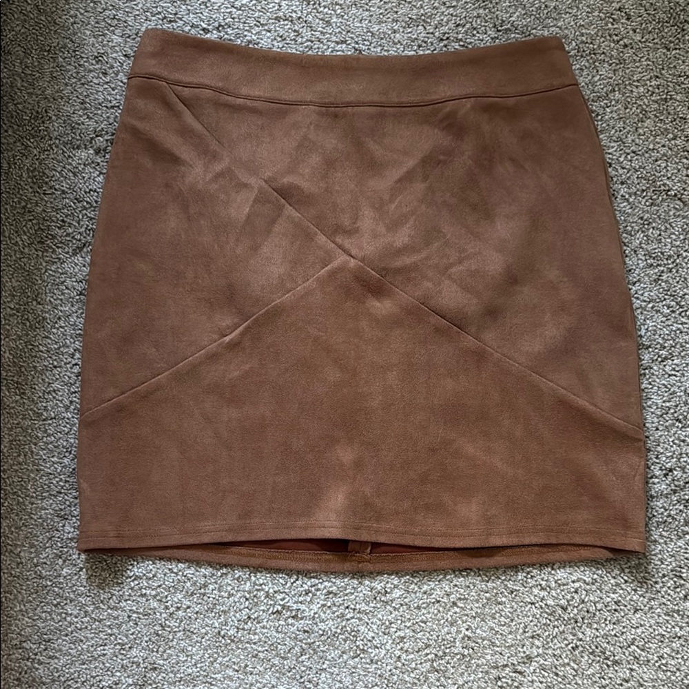 Brown Mini Pencil Skirt for Casual Occasions